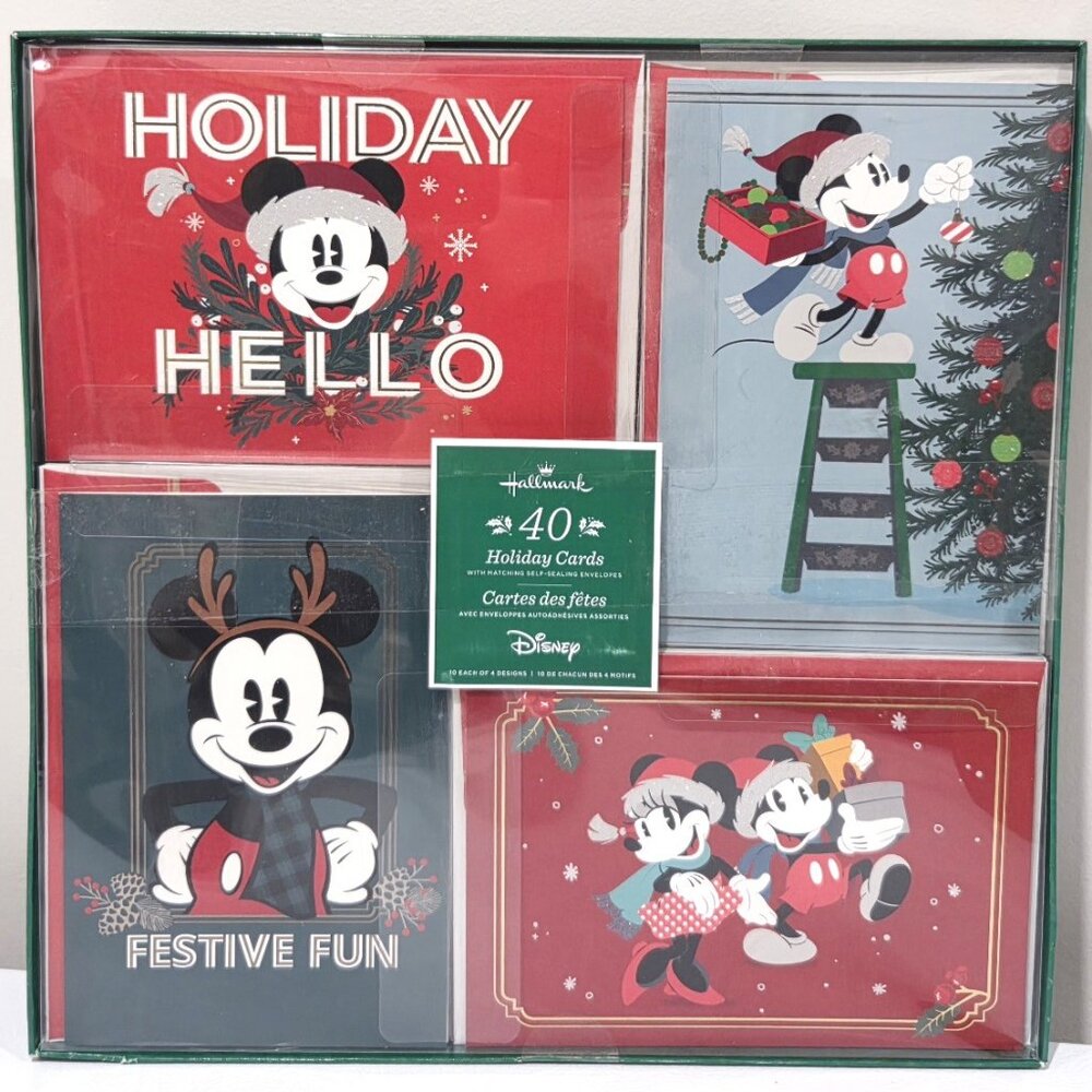 NEW box of Mickey Mouse Christmas cards